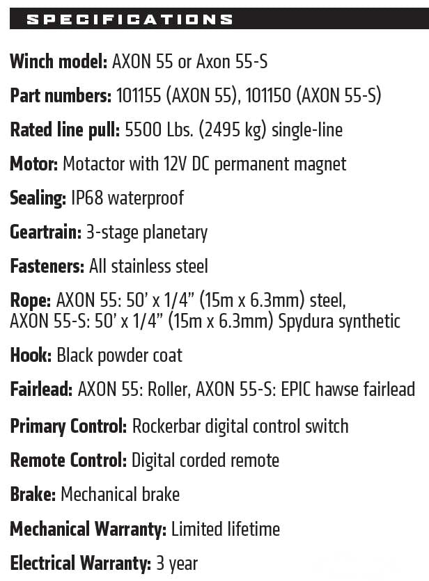 Warn Axon 55-S Powersport Winch