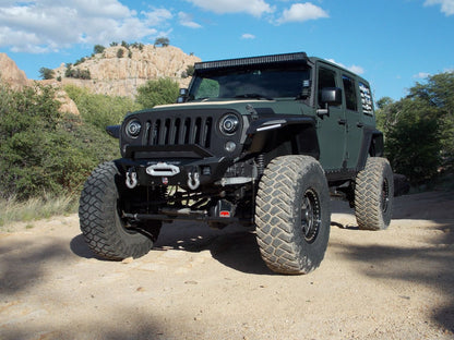 Road Armor JL/JT Stealth Front Winch Bumper Sheetmetal Bar Guard Competition Cut - Texture Black