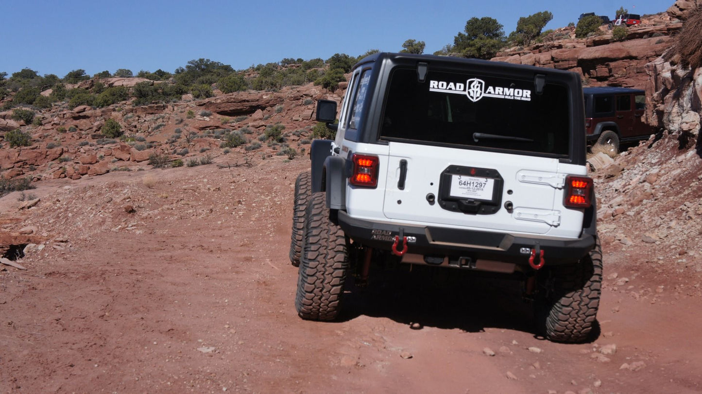 Road Armor Jeep JL Stealth Rear Bumper Mid Width - Texture Black