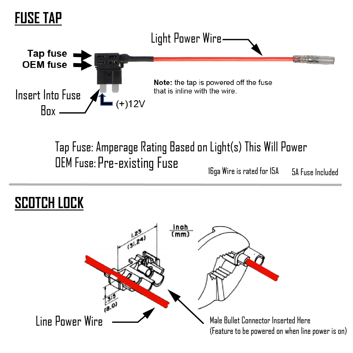 Baja Designs LP9/LP6/LP4 Backlit Add-on, wiring harness