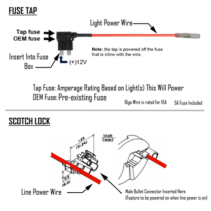 Baja Designs LP9/LP6/LP4 Backlit Add-on, wiring harness