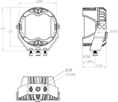 Baja Designs LP4 Dimensions