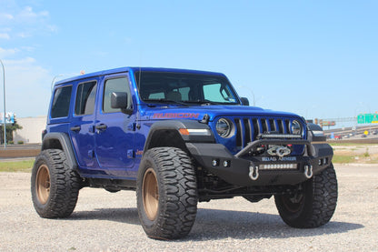 Road Armor JL/JT Rubicon Stealth Front Winch Bumper Sheetmetal Bar Guard Full Width RUBICON - Texture Black